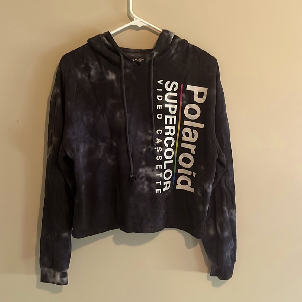 Cropped polaroid hoodie